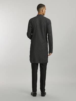 Ebony leon printed kurta pant set 4