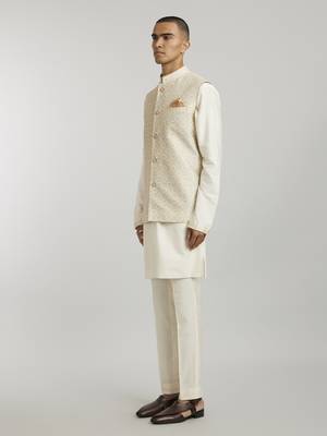 Ivory emblem printed bandhi jacket 2