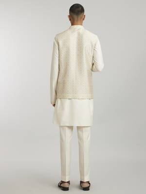 Ivory emblem printed bandhi jacket 4