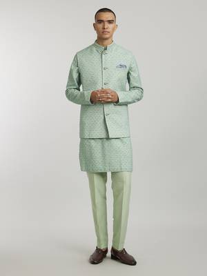 Sage falcon printed bandhi jacket 1