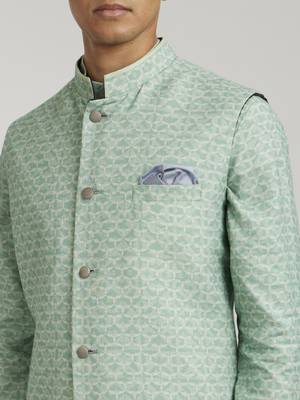 Sage falcon printed bandhi jacket 3