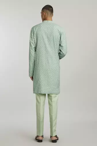 Sage falcon printed kurta pant set