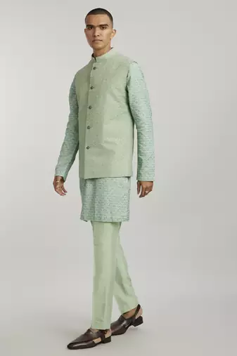 Sage starrio embroidered bandhi jacket