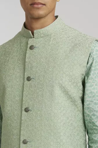 Sage starrio embroidered bandhi jacket