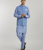 Teal corduroy classic bandhi jacket