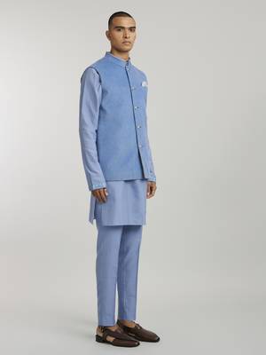 Teal corduroy classic bandhi jacket 2