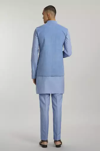 Teal corduroy classic bandhi jacket