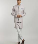 Mauve houndstooth printed bandhi jacket