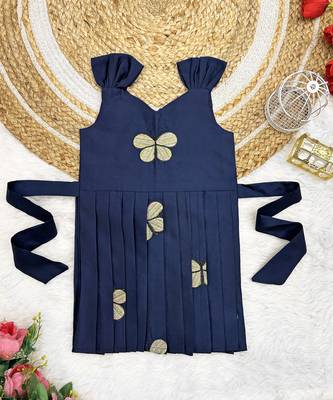 Baby Girls Embrodairy South Indian Traditional Pattu Pavadai Tapeta Silk Lehenga Choli Dress For Baby Girls 1