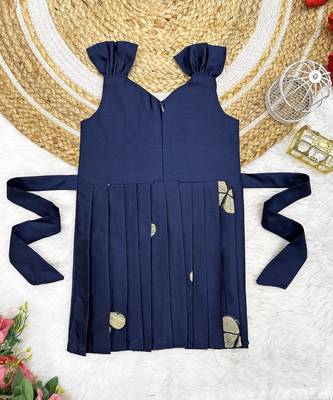 Baby Girls Embrodairy South Indian Traditional Pattu Pavadai Tapeta Silk Lehenga Choli Dress For Baby Girls 2