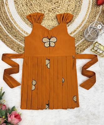Baby Girls Embrodairy South Indian Traditional Pattu Pavadai Tapeta Silk Lehenga Frocks Dress For Baby Girls 1