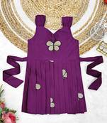 Baby Girls Embrodairy South Indian Traditional Pattu Pavadai Tapeta Silk Frocks Dress For Baby Girls