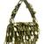 Anekaant tipify olive green & gold mirror work embellished fabric clutch