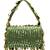 Anekaant tipify olive green & gold mirror work embellished fabric clutch