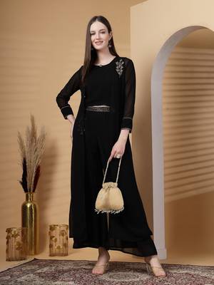 dangle gold striped embellished faux silk potli 3