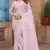 Lavender Sequin embroidered Georgette Saree With Unstitch Blouse Piece
