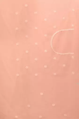 Peach Sequin embroidered Georgette Saree With Unstitch Blouse Piece