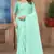 Sea Green Sequin embroidered Georgette Saree With Unstitch Blouse Piece