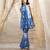 Deep blue base floral leaf print co ord set