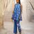 Deep blue base floral leaf print co ord set