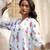 Light blue base floral leaf print co ord set