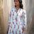 Light blue base floral leaf print co ord set