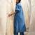 Deep blue base floral leaf print co ord set