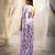 Pink base floral leaf print drape saree dress
