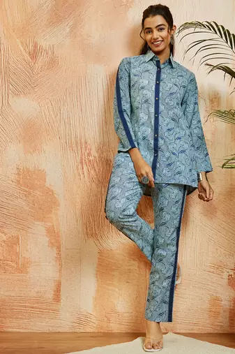 Women's blue co ords set