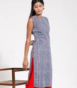 Women's blue and red kurta
