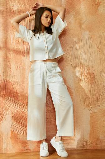 Women's white co ords set