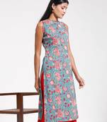 Women's blue and red kurta