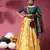 yellow Floral Print Satin Silk  Lehenga Choli With Jacquard Unstitched Blouse and Assami Silk Thread Work Dupatta