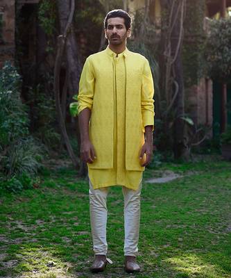 Sunset yellow juna mahal bandi set 1