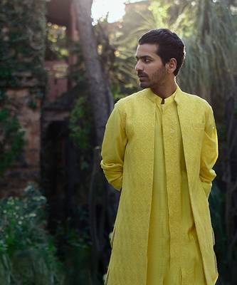 Sunset yellow juna mahal bandi set 2