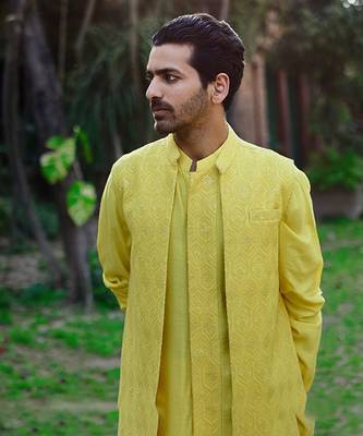 Sunset yellow juna mahal bandi set 4