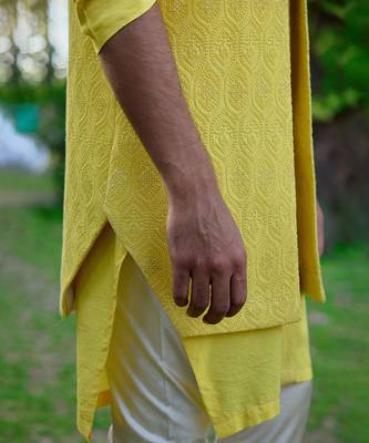 Sunset yellow juna mahal bandi set 5