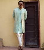 Mint green fateh bandi set