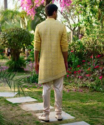 Sunset yellow jaisalmer bandi set 4