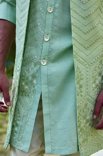 Mint green raas bandi set