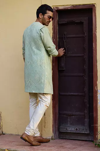 Mint green raas bandi set