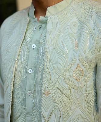 Mint green raas bandi set 4