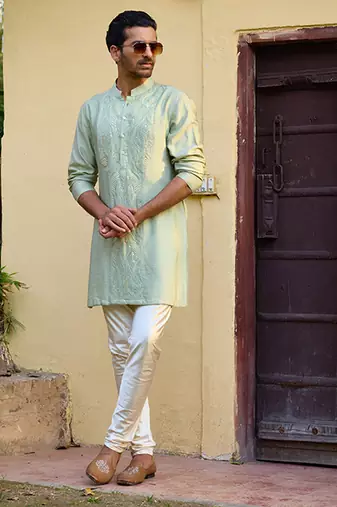 Mint green raas bandi set