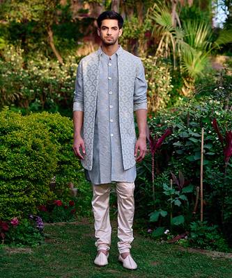 Ash grey rambagh bandi set 1