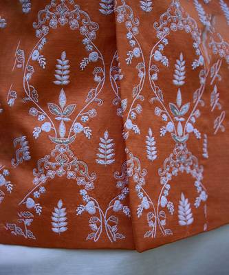Sunset orange & off -white gohar bandi set 3