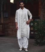 Ivory rahat kurta set