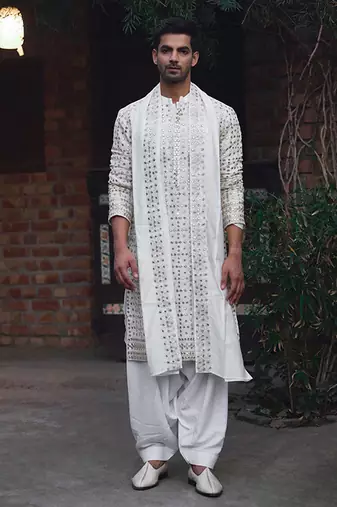 Ivory rahat kurta set