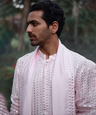 Powder pink jalalgarh kurta set 2