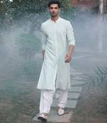 Powder blue hawa mahal kurta set