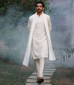 Ivory ranbir kurta (ivory) set